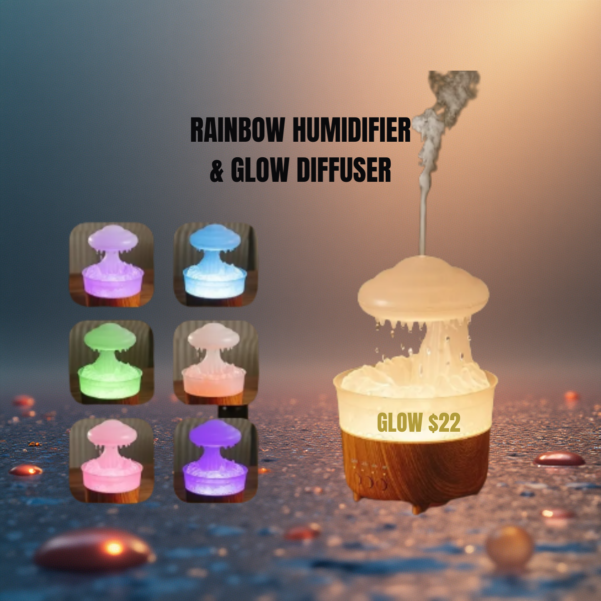 Glow Reset Bundle – Digital Journal + Rainbow Cloud Humidifier & Diffuser